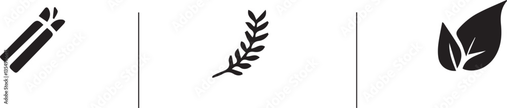 Poster leaf icon set. simple illustration of leaf vector icons for web