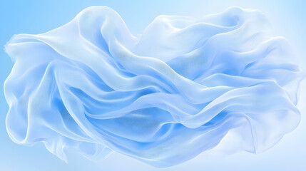 Obraz premium Light Blue Fabric Drape Studio Shot