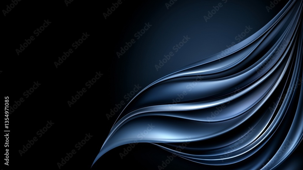 Canvas Prints a dark blue abstract background with wavy lines
