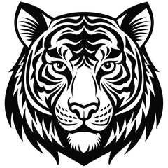 Tiger Head vector isolated on white background
