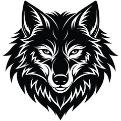 Wolf Head vector isolated on white background