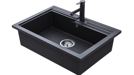 Matte Black Granite Composite Sink: Premium Single-Bowl Design with Scratch-Resistant Surface