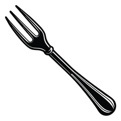 Fork vector isolated on white background