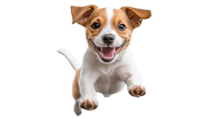 jack russell terrier puppy on white background