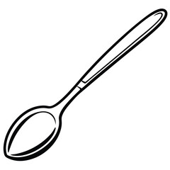 Spoon vector isolated on white background