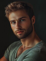 Obraz premium handsome male posing with Generative AI