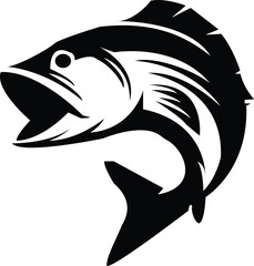 Fototapeta premium Fish i con illustration vector art design