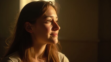 beautiful girl praying to god Cinematic portrait, calm expression, indoor candle light