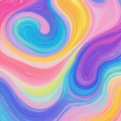 Dynamic Abstract with Flowing Forms