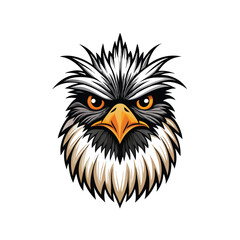 Extreme close-up showcasing intricate details of a Stresemann's bristlefront's head and facial features, emphasizing its unique bristle-like feathers.