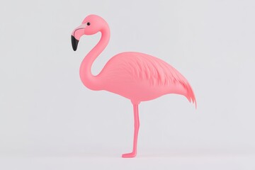Fototapeta premium Pink flamingo figurine