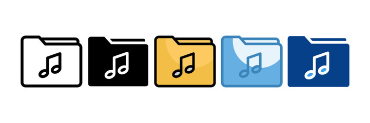 Folder Icon Set Multiple Style Collection