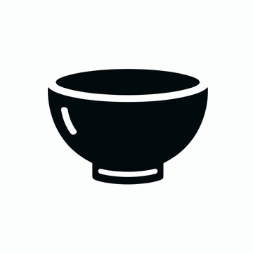 recommend clip art: very simple flat and minimalist Bowl silhouette in black on a white background