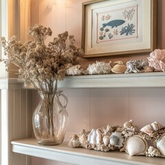 Coastal Entryway with Beachy Cottagecore Decor