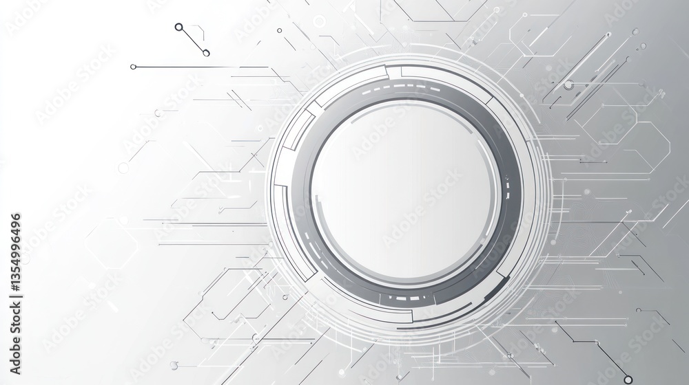 Poster abstract technology background, futuristic interface design, clean design, graphic element, possible