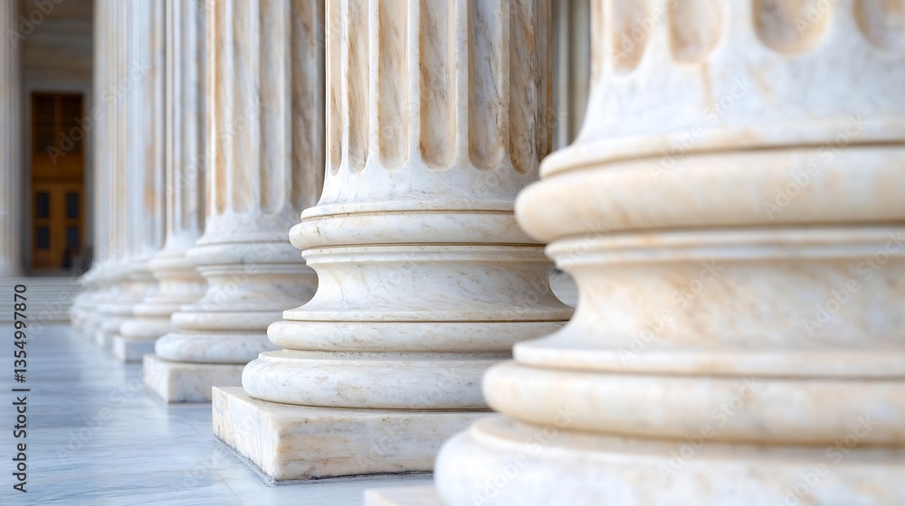 Aufkleber detailed shot of classical architectural columns emphasizing intricate design and grand structure : 