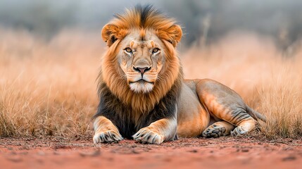 Majestic Lion for African Savanna.