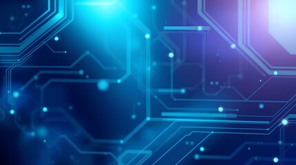 Obraz premium Digital Circuitry: A Glimpse into the Intricate World of Technology with Blue and Teal Patterns