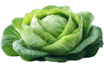 Head of cabbage White, solid, transparent background. 