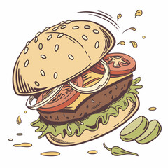 fast food illustration