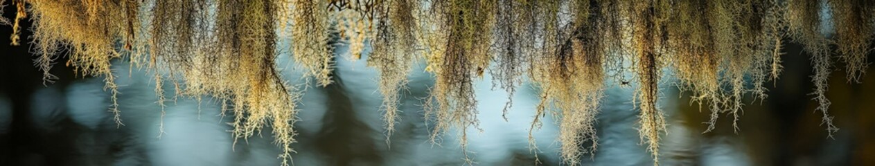 Obraz premium Moss draping over water