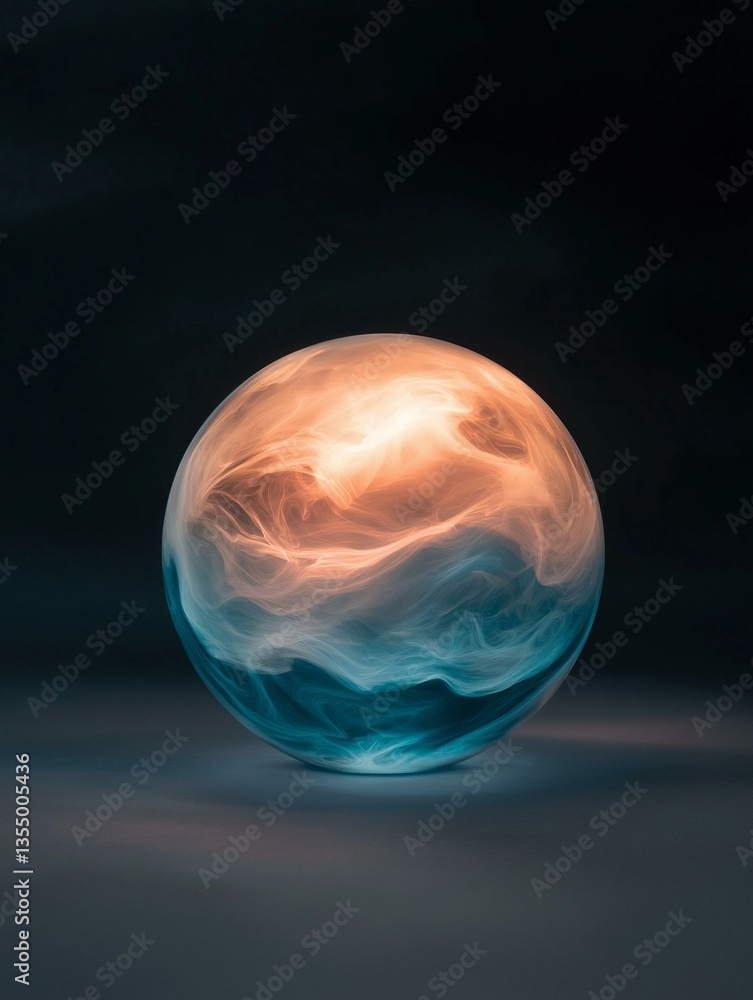 Poster digital art piece that appears to be a sphere or a sphere of some kind. the sphere is spherical in s