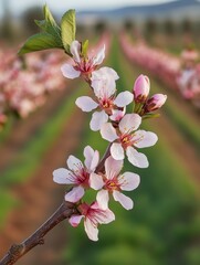 Spring cherry blossoms bloom