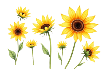 sunflower isolated on white background