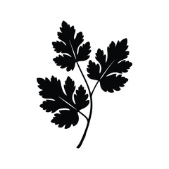 coriander leaves silhouette art