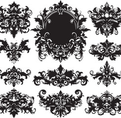 Luxury Ornamental Frame & King Crown Vector Design 
