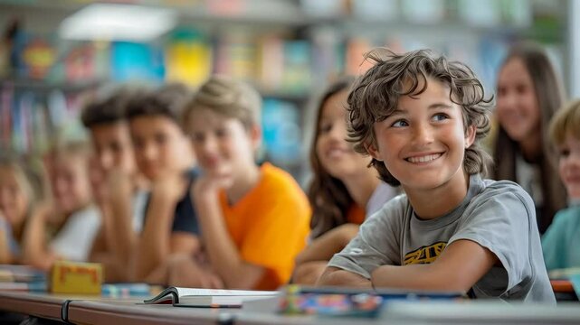 Students in the classroom interacting with teachers and peers, reading, listening to lectures, participating in discussions