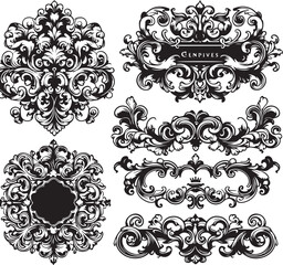 Luxury Ornamental Frame & King Crown Vector Design 