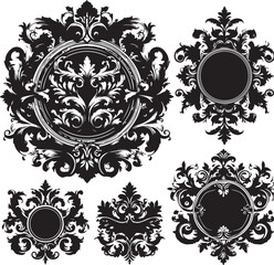 Luxury Ornamental Frame & King Crown Vector Design 