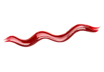 Red wavy liquid shape
