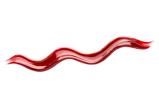 Red wavy liquid shape