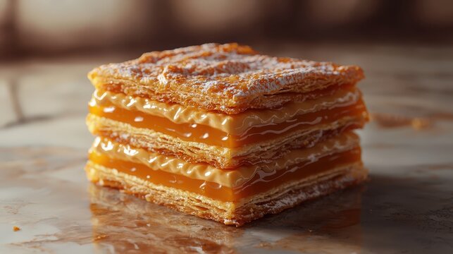 chilean milhojas with dulce de leche