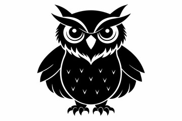 owl black silhouette vector