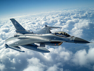 an advanced fighter jet flying over a cityscape at night, with its engines glowing and exhaust visible, creating a dramatic and intense atmosphere.