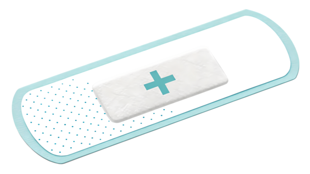 first aid plaster on transparent - Powered by Adobe