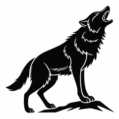 aardwolf black silhouette icon vector
