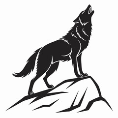 aardwolf black silhouette icon vector