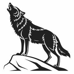 aardwolf black silhouette icon vector