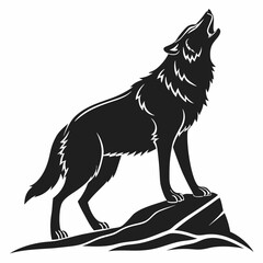 aardwolf black silhouette icon vector