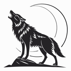 aardwolf black silhouette icon vector