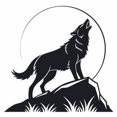 aardwolf black silhouette icon vector