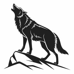 aardwolf black silhouette icon vector