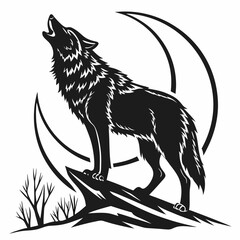 aardwolf black silhouette icon vector