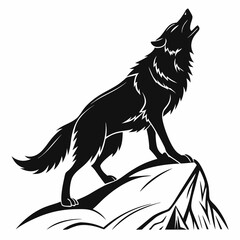 aardwolf black silhouette icon vector