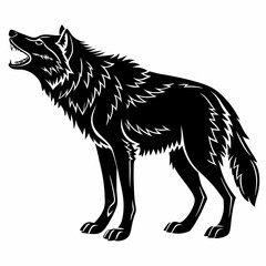 aardwolf black silhouette icon vector