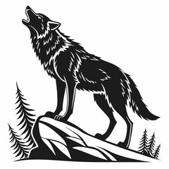 aardwolf black silhouette icon vector